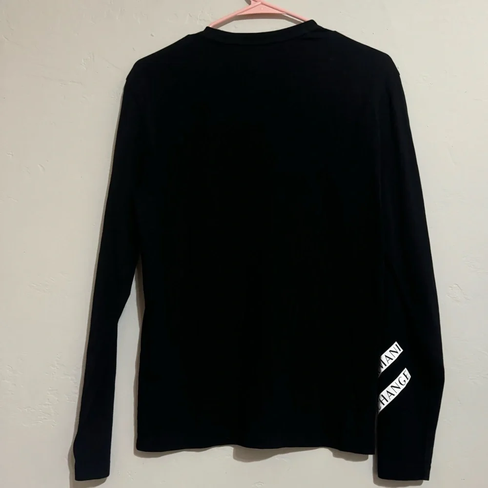 Armani Exchange Black Long-Sleeved T-Shirt (XS)
